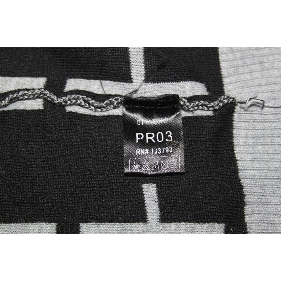 POL Sweater Women Gray Black Cross Button Closure V Front Long Sleeve Cardigan S - Picture 5 of 6